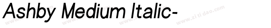 Ashby Medium Italic字体转换